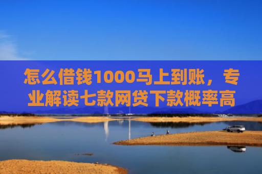 怎么借钱1000马上到账，专业解读七款网贷下款概率高的口子