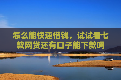 怎么能快速借钱，试试看七款网贷还有口子能下款吗