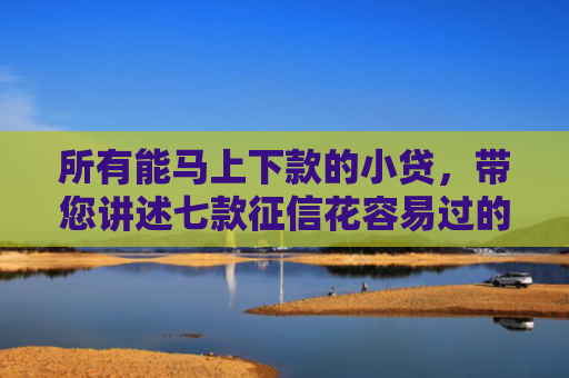 所有能马上下款的小贷，带您讲述七款征信花容易过的贷款能下款吗