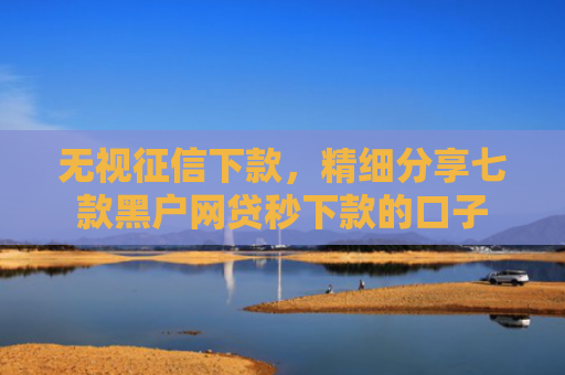 无视征信下款，精细分享七款黑户网贷秒下款的口子