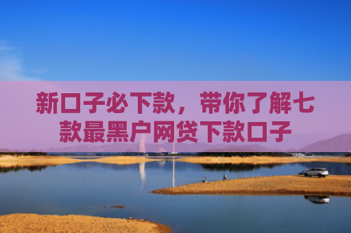新口子必下款，带你了解七款最黑户网贷下款口子