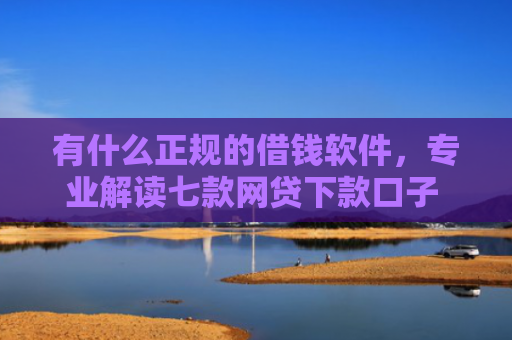 有什么正规的借钱软件，专业解读七款网贷下款口子 无视黑白