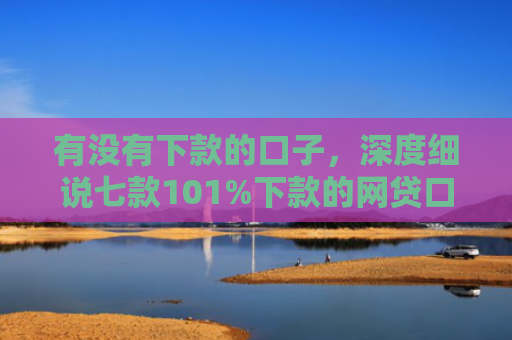 有没有下款的口子，深度细说七款101%下款的网贷口子