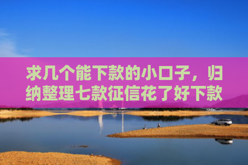 求几个能下款的小口子，归纳整理七款征信花了好下款的平台