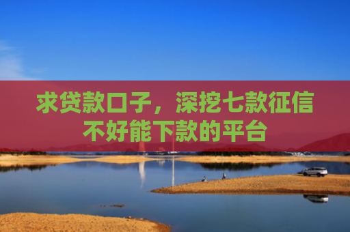 求贷款口子，深挖七款征信不好能下款的平台