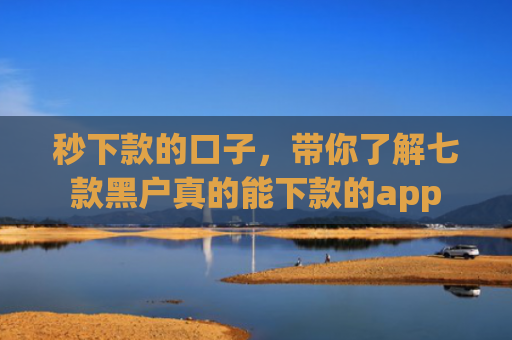 秒下款的口子，带你了解七款黑户真的能下款的app
