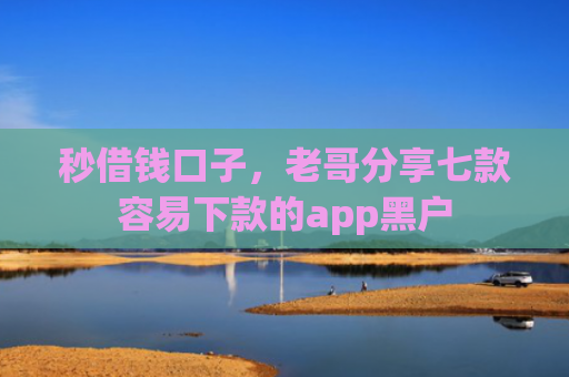 秒借钱口子，老哥分享七款容易下款的app黑户
