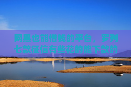 网黑也能借钱的平台，罗列七款征信有些花的能下款的小额app