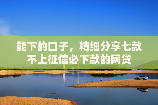 能下的口子，精细分享七款不上征信必下款的网贷